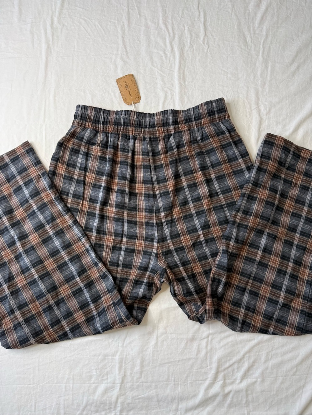 Natural Life Beckett Flannel Pants Brown Grey Plaid NWT Size M - Picture 10 of 10